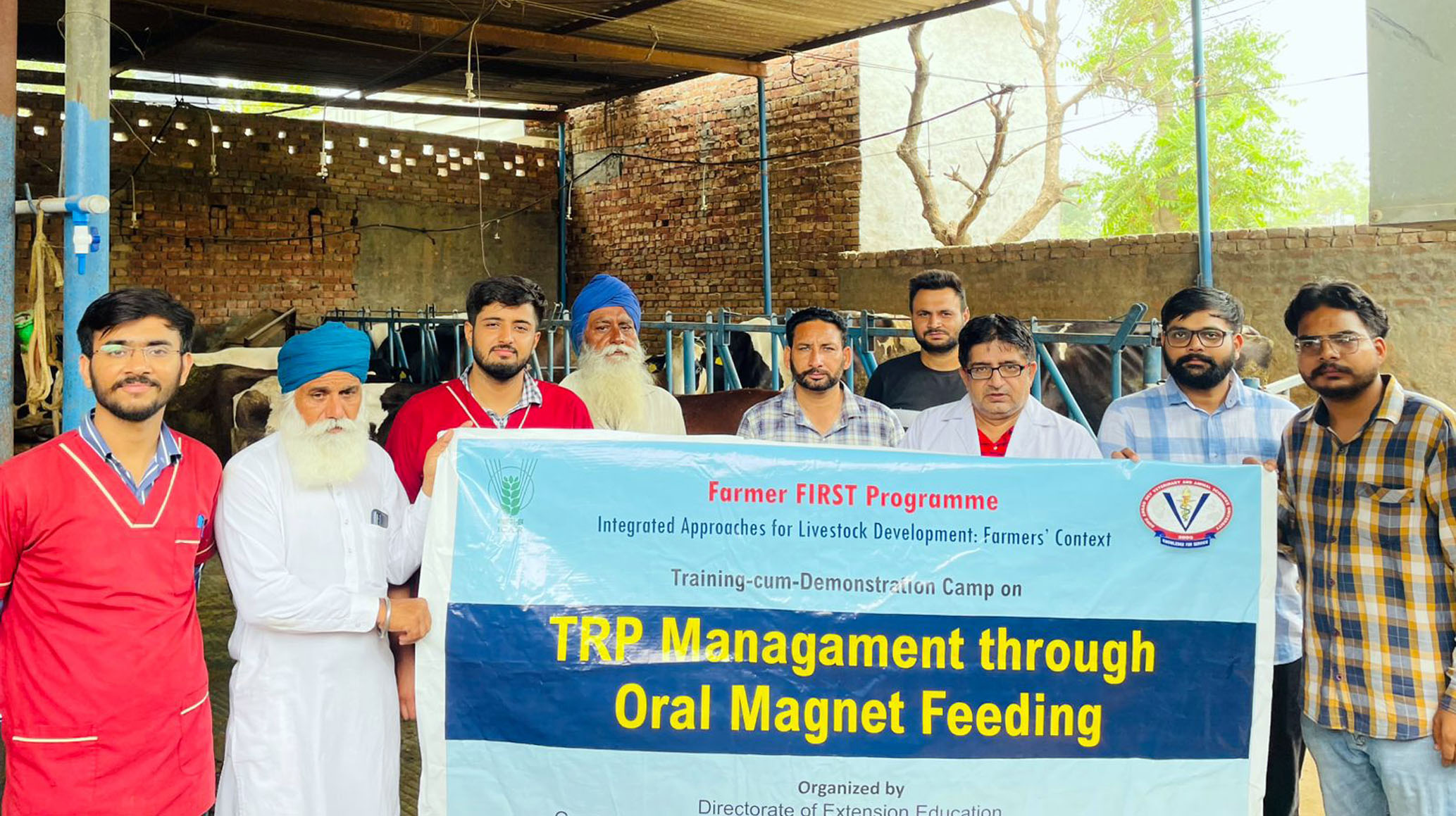 Vet Varsity organizes Oral Magnet Feeding camp for Livestock